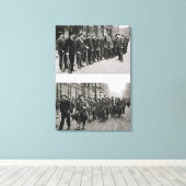 Gewaltaktik der Spartakisten (oben) Revolutionär Leinwanddruck (Insitu (Holzboden))