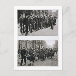 Gewaltaktik der Spartakisten (oben) Revolutionär Postkarte