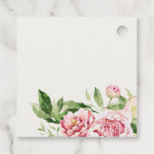 GEWALTIGE BLUSH FLORAL PEONY WATERCOLOR WEDDANKS GESCHENKANHÄNGER (Rückseite)