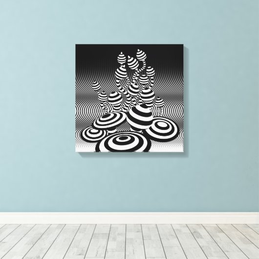 Gewandte Leinwand Kunst Magic Pilze optischer Desi (Insitu (Holzboden))