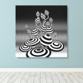 Gewandte Leinwand Kunst Magic Pilze optischer Desi (Insitu (Holzboden))