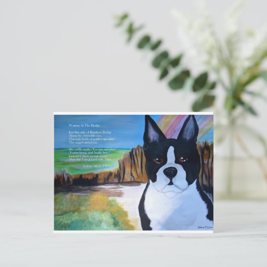 Gewartet an der Brücke Postkarte (Stehend Vorderseite)