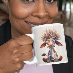 Gewartet, dass der Kaffee ankommt Jumbo-Tasse