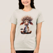 Gewartet, dass der Kaffee eingesteckt wird Tri-Blend Shirt (Vorderseite)