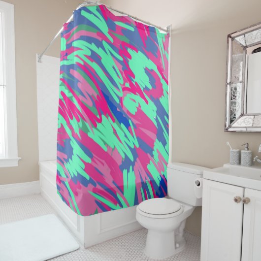 Gewartet für Abstrakte Frühjahrspresse Duschvorhang (Beispiel)