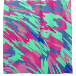 Gewartet für Abstrakte Frühjahrspresse Duschvorhang