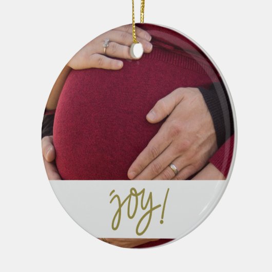 Gewartet für Baby mit Namen und Fälligkeitsdatum W Keramik Ornament (Links)