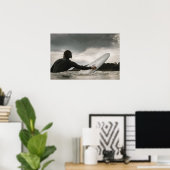 Gewartet für das Poster des Wellenreitsurfens (Heimbüro)