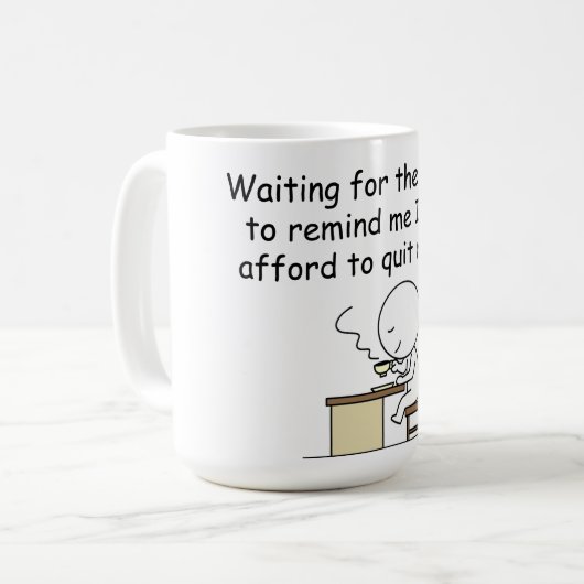 Gewartet für den Kaffee Kaffeetasse (Vorderseite Links)