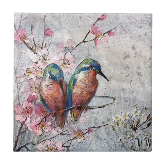 Gewartet für den Oberkeipfervogel Fliese (Vorderseite)