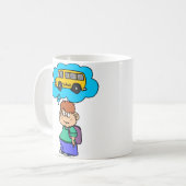 Gewartet für den Schulbus Kaffeetasse (Vorderseite Links)
