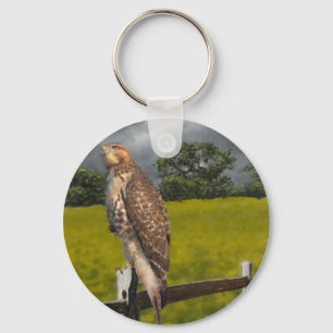 Gewartet für den Sturm - Roter Schwanz Hawk Schlüsselanhänger