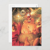 Gewartet für den Weihnachtsmann Feiertagspostkarte (Vorne/Hinten)