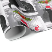 Gewartet für den Weihnachtsmann Geschenkpapier (Rolleneckpunkt)