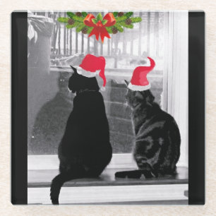 Gewartet für den Weihnachtsmann Glasuntersetzer