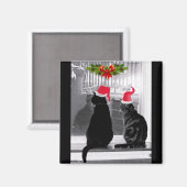 Gewartet für den Weihnachtsmann Magnet (Vorderseite/Rückseite)