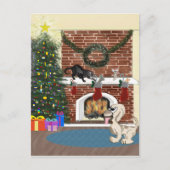 Gewartet für die Santa Postcard Feiertagspostkarte (Vorderseite)