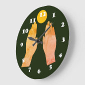 Gewartet für die Sonne II Große Wanduhr (Winkel)