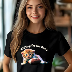 Gewartet für die Spielkatze Tri-Blend Shirt