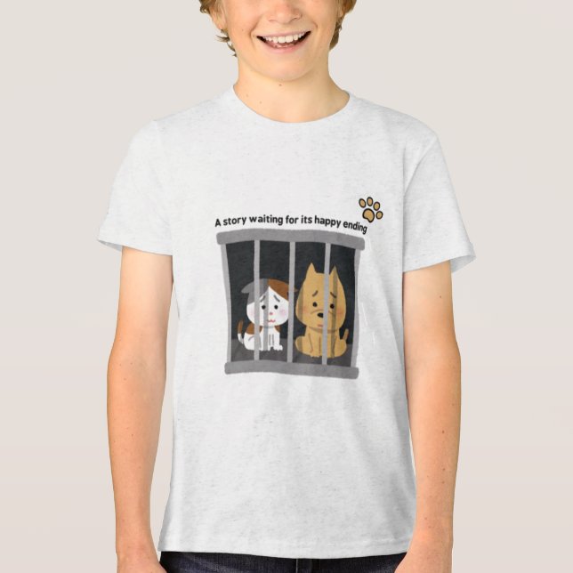 Gewartet für eine Zuhause Tri-Blend Shirt (Vorderseite)