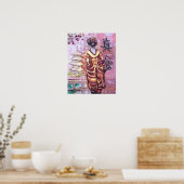 Gewartet für ihre wahre Liebe - Geisha Print Poster (Küche)