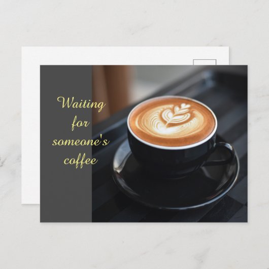 Gewartet für jemanden postkarte (Vorne/Hinten)