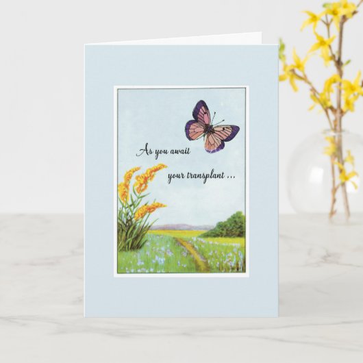 Gewartet für Organtransplantation Karte (Gelbe Blume)