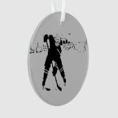 Gewartet für Puck - Hockey Player Ornament (Vorderseite)
