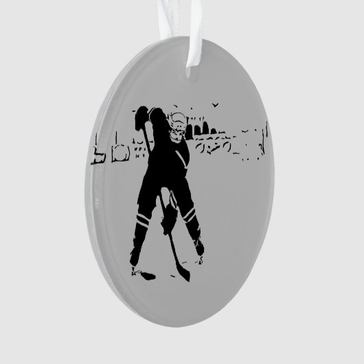 Gewartet für Puck - Hockey Player Ornament (Vorderseite)