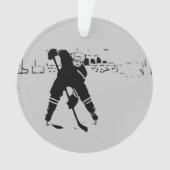 Gewartet für Puck - Hockey Player Ornament (Vorderseite)