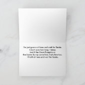 Gewartet für Santa Feiertagskarte (Innenseite)