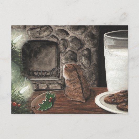 Gewartet für Santa Feiertagspostkarte (Vorderseite)