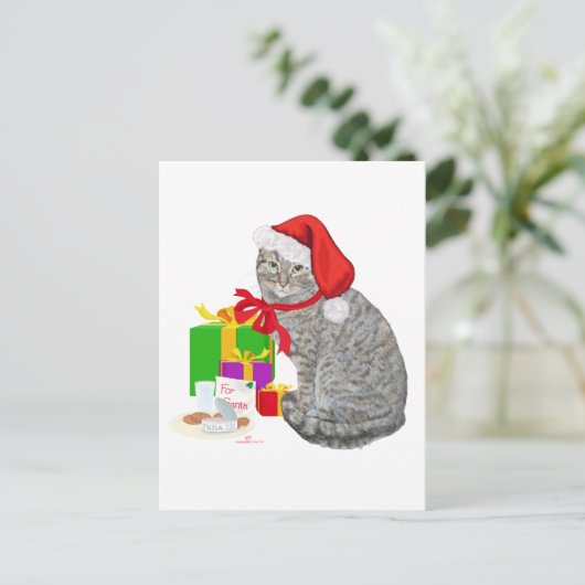 Gewartet für Santa Feiertagspostkarte (Stehend Vorderseite)