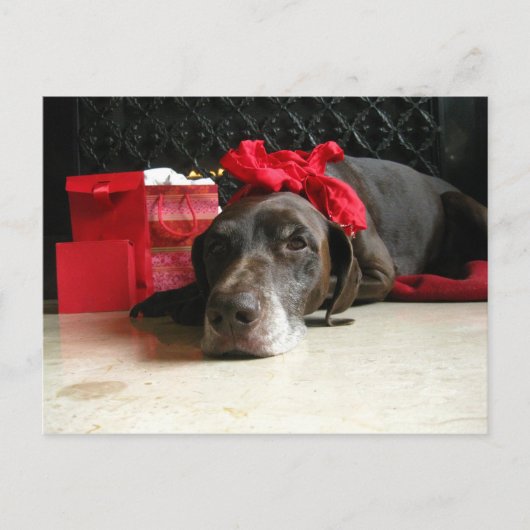 gewartet für Santa Feiertagspostkarte (Vorderseite)