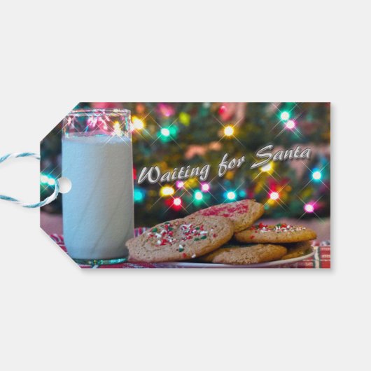 Gewartet für Santa Geschenkanhänger (Rückseite Horizontal)