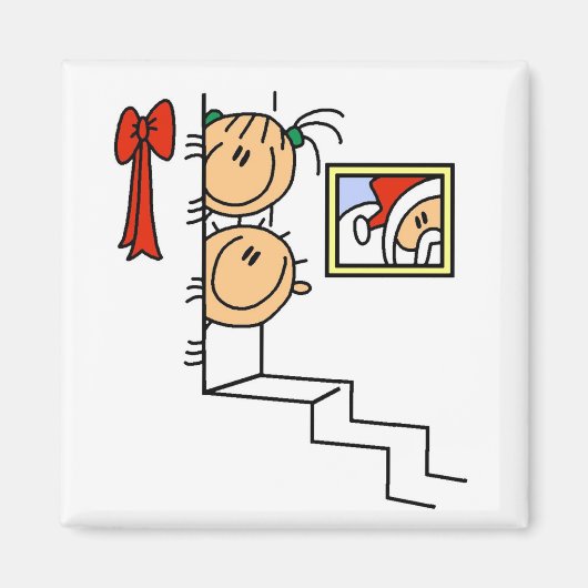 Gewartet für Santa T - Shirt und Geschenke Magnet (Vorne)