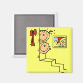 Gewartet für Santa T - Shirt und Geschenke Magnet (Vorderseite/Rückseite)