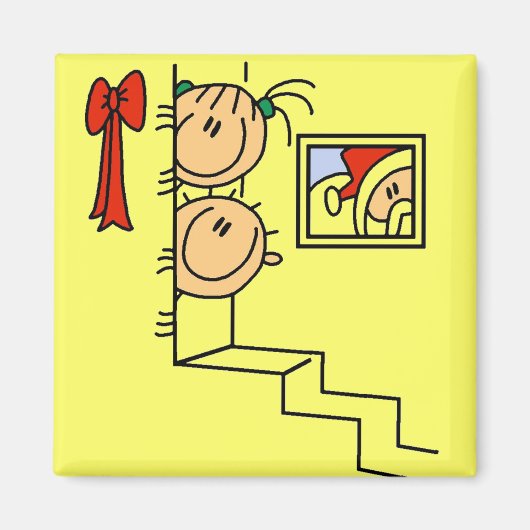 Gewartet für Santa T - Shirt und Geschenke Magnet (Vorne)