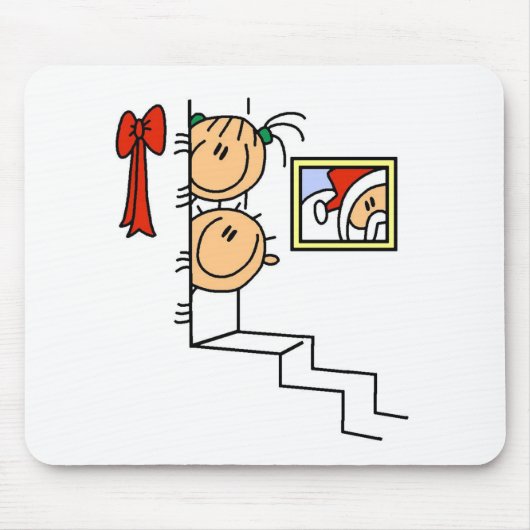 Gewartet für Santa T - Shirt und Geschenke Mousepad (Vorne)