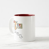 Gewartet für Santa T - Shirt und Geschenke Zweifarbige Tasse (Vorderseite Links)