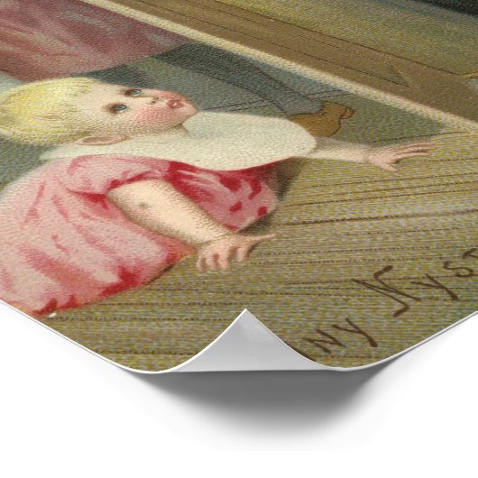 Gewartet für Santa | Weihnachten Poster (Ecke)