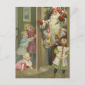 Gewartet für Santa | Weihnachten Postkarte (Vorderseite)