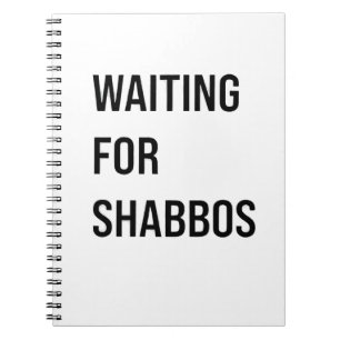 Gewartet für Shabbos Hanukkah Jüdischer Funny Notizblock
