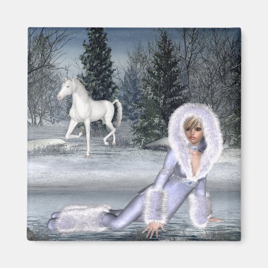 Gewartet für Star - Winter Fantasy Magnet (Vorne)