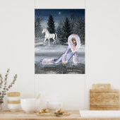 Gewartet für Star - Winter Fantasy Print Poster (Küche)