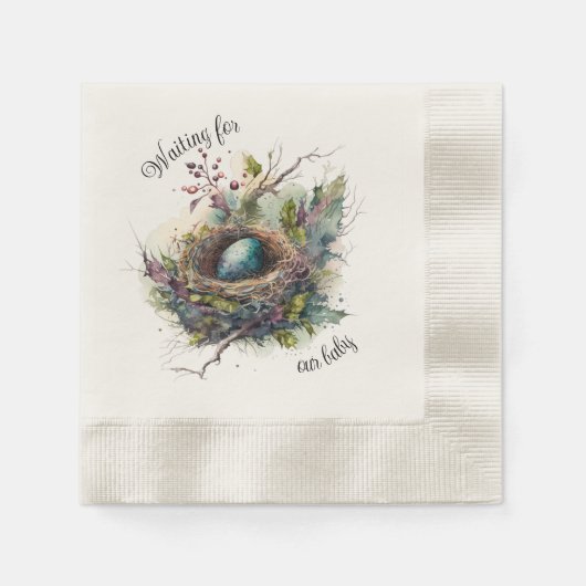 Gewartet für unser Baby Paper Napkin Serviette (Vorderseite)