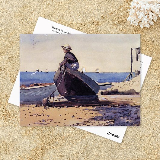 Gewartet für Vater Winslow Homer Postkarte