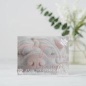 Gewartet für Weihnachten Rose Gold Glitzer Urlaub (Stehend Vorderseite)