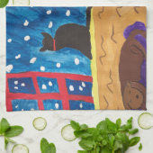 Gewartet für Weihnachtsteppiche Geschirrtuch (Gefaltet)