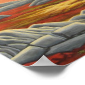 Gewartet für Winter 2-Polarbärenmalerei Poster (Ecke)